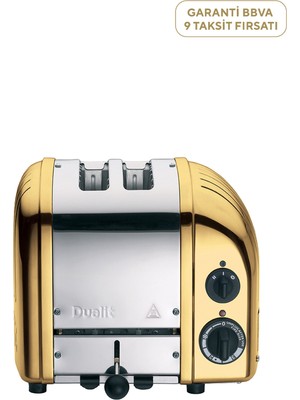 Dualit Classic Seri Pirinç Rengi 2 Dilim Buz Çözme Özellikli Ekmek Kızartma Makinesi