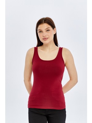 Trender Uzun Kadın Atlet 586-04 Bordo
