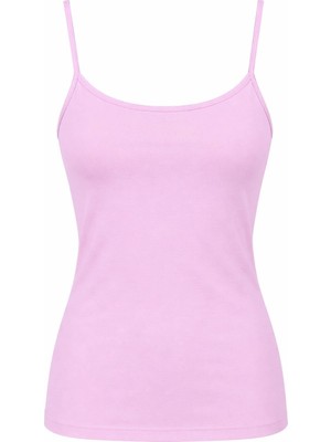 Trender Lastik Askı Uzun Kadın Atlet 580-04 Pembe