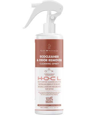 Kahu Naturals Koku Giderici Çok Amaçlı Mama Su Kabı Temizleme Spreyi Hipokloröz 500 ml