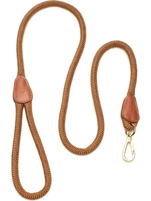 Zoe Pet Atelier Karamel Paracord ve Deri Köpek Gezdirme Kayışı
