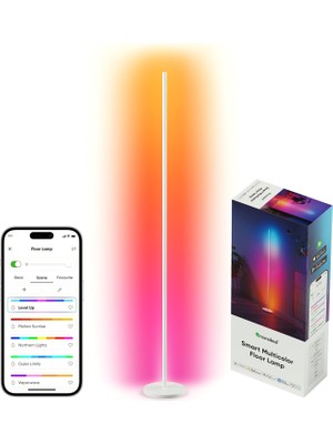 Nanoleaf Matter Beyaz App Kontrollü Akıllı Rgbw Dikey Aydınlatma Yer Lambası