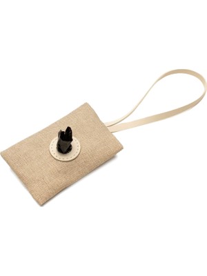 Zoe Pet Atelier Bej Deri Kanvas Köpek Ihtiyaç Çantası