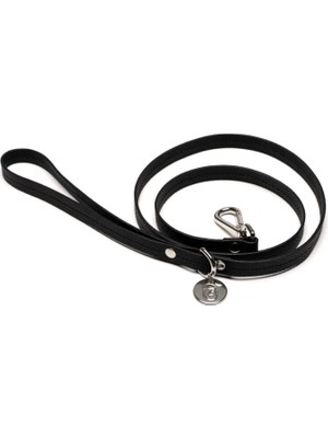 Zoe Pet Atelier Siyah Deri Köpek Gezdirme Kayışı