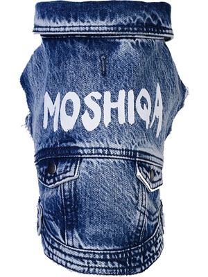 Moshiqa Denim Lacivert Köpek Ceketi