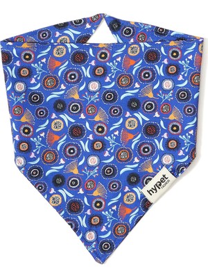 Hypet Fashion Summer Garden Pamuklu Lacivert Köpek Bandana