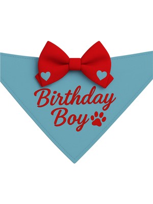 Birthday Mavi Kedi ve Köpek Bandanası