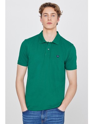 (W7D5K4XX2T300) Wrangler Polo Erkek T-Shirt MW7D5K4XX2T300 Green