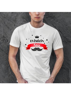 Zenviaa Babalar Günü Hediye Baba Temalı Baskılı Oversize Bisiklet Yaka T-Shirt - Beyaz Zenviaac