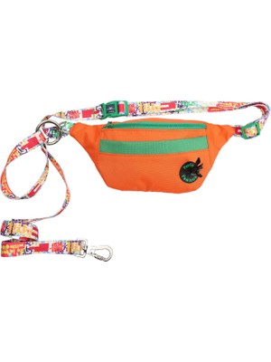 Pawlook Handsfree Free Bag Turuncu Tasma Köpek Gezdirme Kayışı