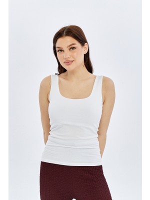 Fashion Friends Kadın Atlet 26Y0266K1 Beyaz