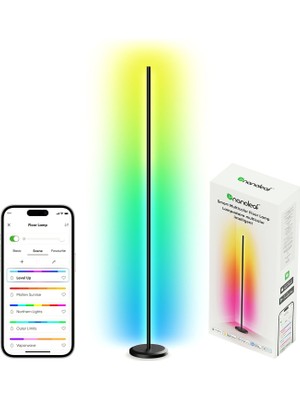 Nanoleaf Matter Siyah App Kontrollü Akıllı Rgbw Dikey Aydınlatma Yer Lambası