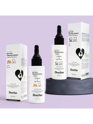 Docho Kedi ve Köpek Göz Temizleme Bakım Solüsyonu 50 ml ve Kulak Temizleme Bakım Solüsyonu 50 ml 2'li Set