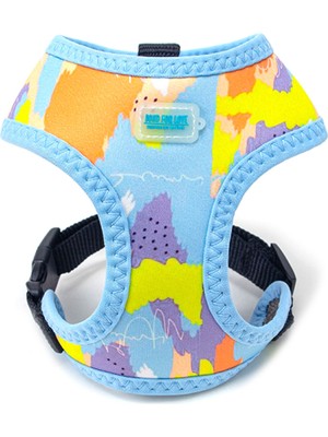 Sky Blue Airmesh Spacedogs Ispet Köpek Göğüs Tasması