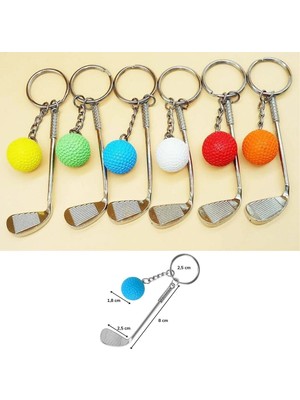Eco Lounge Gerçekçi Golf Tasarımlı Şık Anahtarlık Kolye Çanta Süsü Golf Keychain