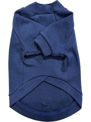 Indigo Yakalı Köpek Sweatshirt