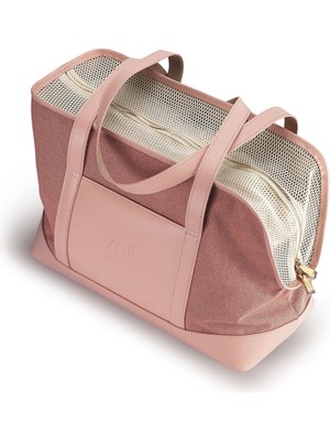 Zoe Pet Atelier Pembe Deri Köpek Taşıma Çantası