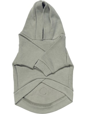 Yeşil Kapüşonlu Küçük Irk Köpek Sweatshirt