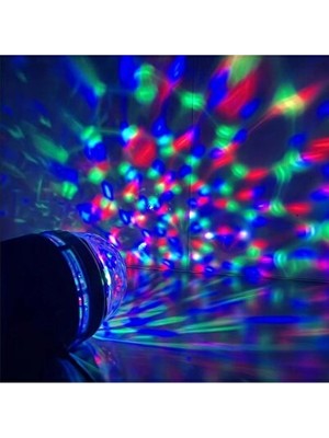 Maison Luré Dönen Disko Topu Projeksiyon Gece Lambası, Renkli Işık ve Müzik Özelliği