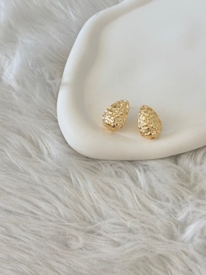 Revoia Damla Form Gold Küpe