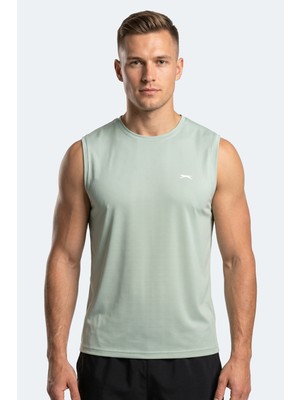 Slazenger Herofıt Erkek Kolsuz Su Yeşili Atlet