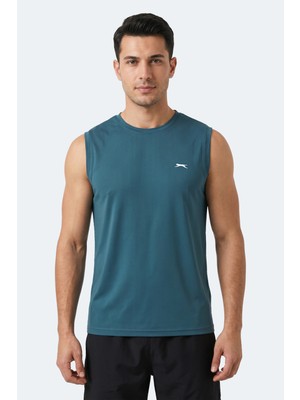 Slazenger Herofıt Erkek Kolsuz Petrol Atlet