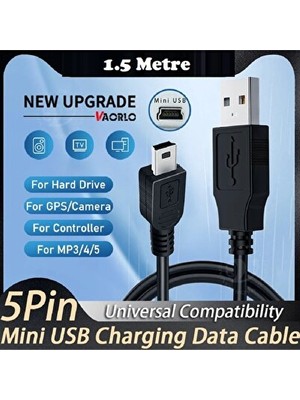 Vaelmont Mini USB To USB 1.5 Metre Veri ve Şarj Kablosu Kablo & Adaptör