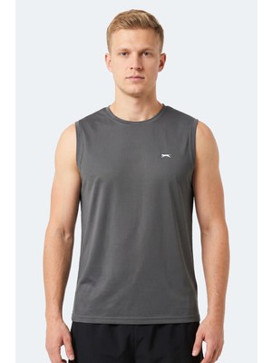 Slazenger Herofıt Erkek Kolsuz Koyu Gri Atlet