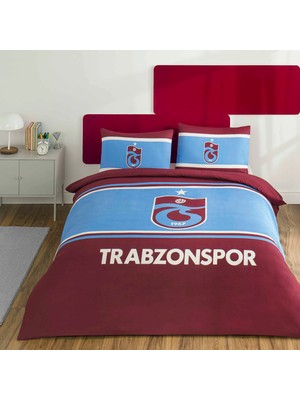 Taç Lisanslı Trabzonspor Arma Pamuk Çift Kişilik Nevresim Takımı