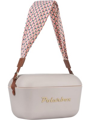 Polarbox Prinkstyle Geometric Classic Perla Gold Pamuk Deri Kayışlı Soğuk ve Sıcak Tutucu Thermo Box 12 Lt