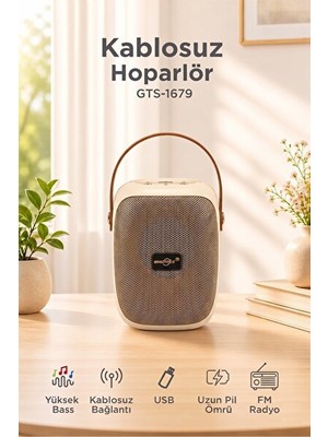Vaelmont Rgb Işıklı Bluetooth ve Fm Radyo Taşınabilir Hoparlör Bilgisayar Hoparlörü