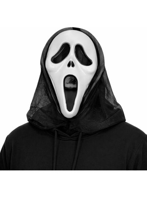 Eco Lounge Kapşonlu Çığlık Maskesi Scream Maskesi - Hayalet Maskesi 33X21 cm
