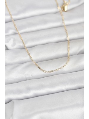 Aesco cm 14K Gold Renk 60 cm Zincirli Kadın Kolye TJ-BKO10944
