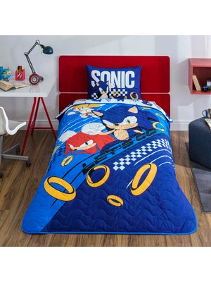 Lisanslı Sonic Tek Kişilik Yatak Örtüsü Seti