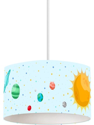 Itsy Bitsy Kids Spacey Renkli Çocuk Odası Tavan Aydınlatması