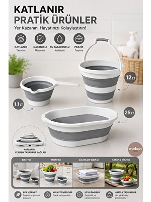 Maison Luré Katlanabilir Ev Düzenleme Seti - Çok Amaçlı Saklama Çözümü Çamaşır Sepeti