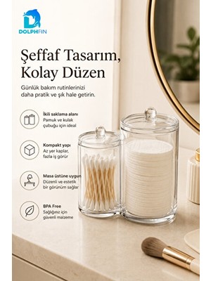Maison Luré Kristal Şeffaf Çok Bölmeli Kozmetik ve Takı Organizeri Makyaj & Takı Organizeri