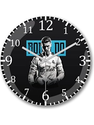 Maison Luré Gerçek Cam Bombeli Cristiano Ronaldo Duvar Saati