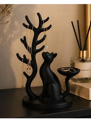 Maison Luré Kedi Figürlü Takı ve Yüzük Düzenleyici Biblo Makyaj & Takı Organizeri