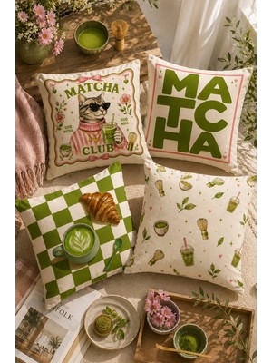 Bertille Home Pop Art Serisi Çift Tarafı Dijital Baskılı  4'lü Kırlent Kılıfı Seti