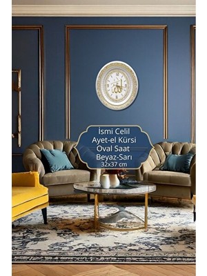 Maison Luré Oval Tasarımlı Duvar Saati, 32X37 Cm, Şık ve Fonksiyonel Tasarım