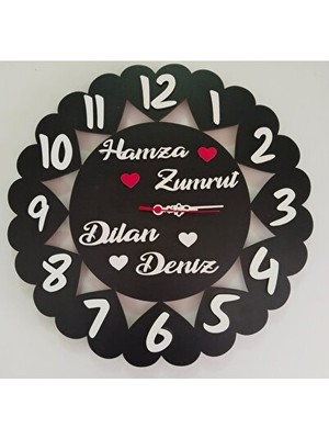 Maison Luré Özel Renk ve Isimli Duvar Saati, Şık ve Kişiye Özel Dekorasyon