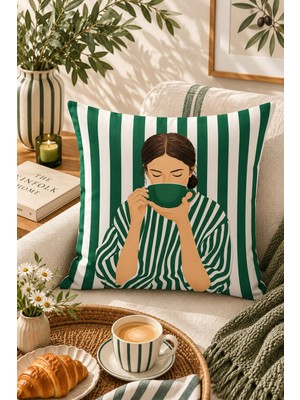 Bertille Home Pop Art Serisi Çift Tarafı Dijital Baskılı Kırlent Kılıfı
