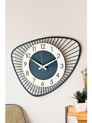 Maison Luré Modern Antrasit Gri Ahşap Duvar Saati, 48 cm Çap