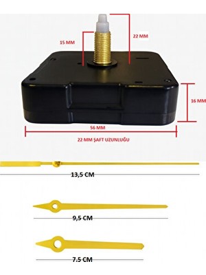 Maison Luré Sessiz Mekanizmalı 22MM Askısız Duvar Saati Motoru, Güçlü ve Güvenilir