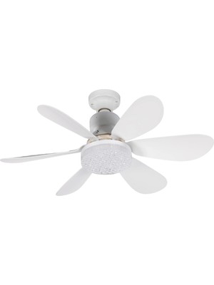 Nevamel® Feny FN-F82 Zefira Crystal Beyaz 3 Kademeli Hız 30W 52CM Pervane Çapı 3 Renk Işık Ultra Sessiz Tavan Vantilatörü Kumandalı VANTILATÖR(1923)