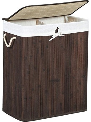 Maison Luré Kahverengi Bambu Çamaşır Sepeti, Doğal ve Şık Saklama Çözümü