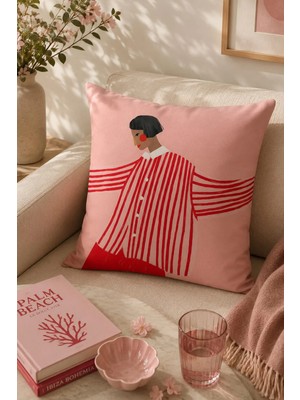 Bertille Home Pop Art Serisi Çift Tarafı Dijital Baskılı Kırlent Kılıfı