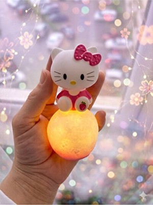 Maison Luré Mini Hello Kitty Karakterli Gece Lambası ile Sevimli Atmosfer Masa ve Gece Lambası