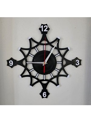 Maison Luré Küçük Boy Dekoratif Geometrik Akar Saat, Sessiz ve Modern Tasarım Duvar Saati